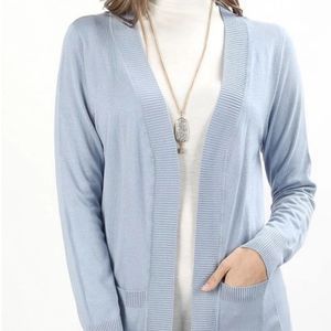 Plus Size Open Cardigan with Pockets